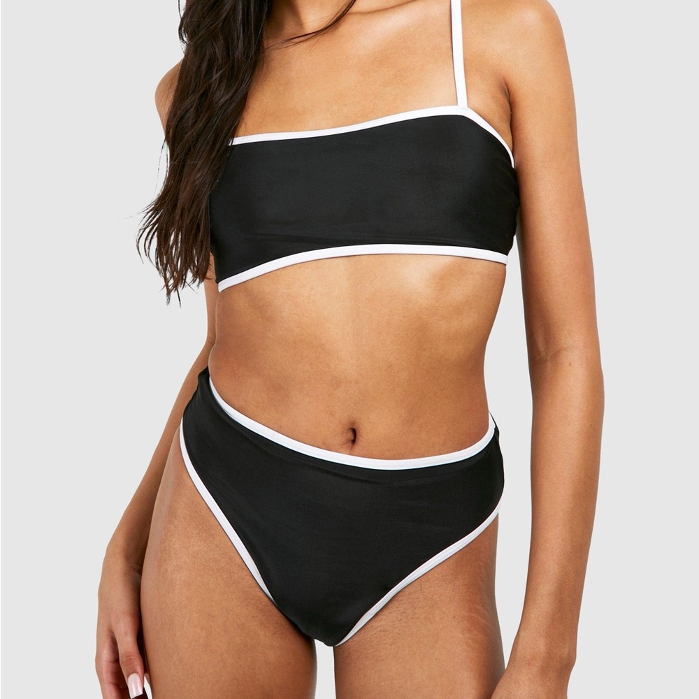 NWT Tall Mono Strappy High Waisted Bikini Set - US 6